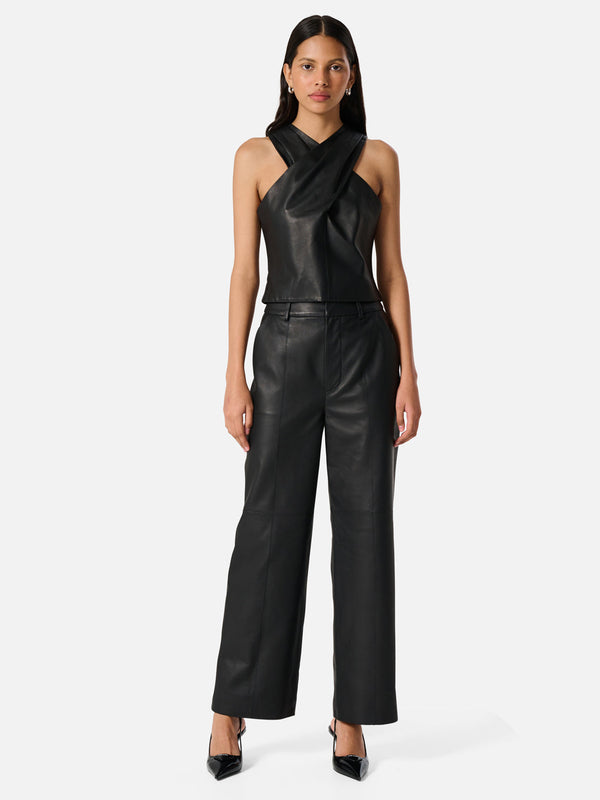 Standford Leather Pant - Black