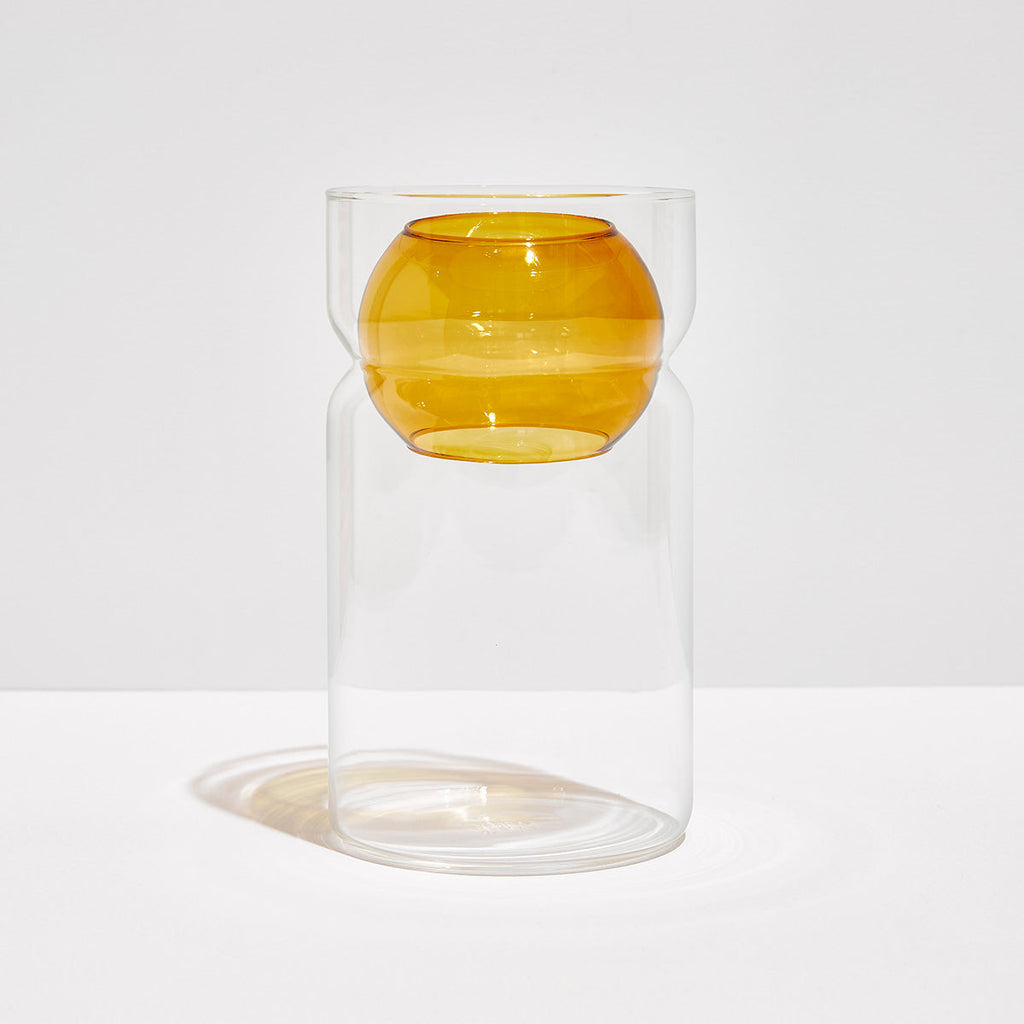 Balance Vase - Clear/Amber