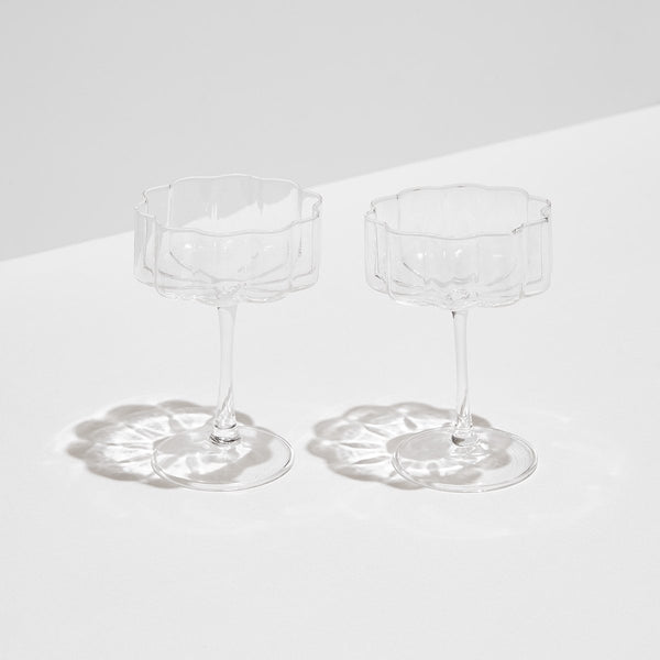 Wave Coupe (Set of 2) - Clear