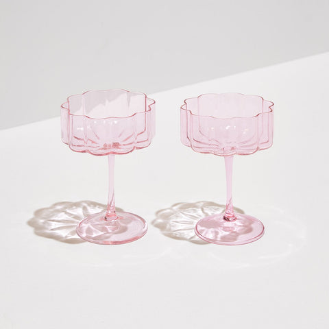 Wave Coupe (Set of 2) - Pink