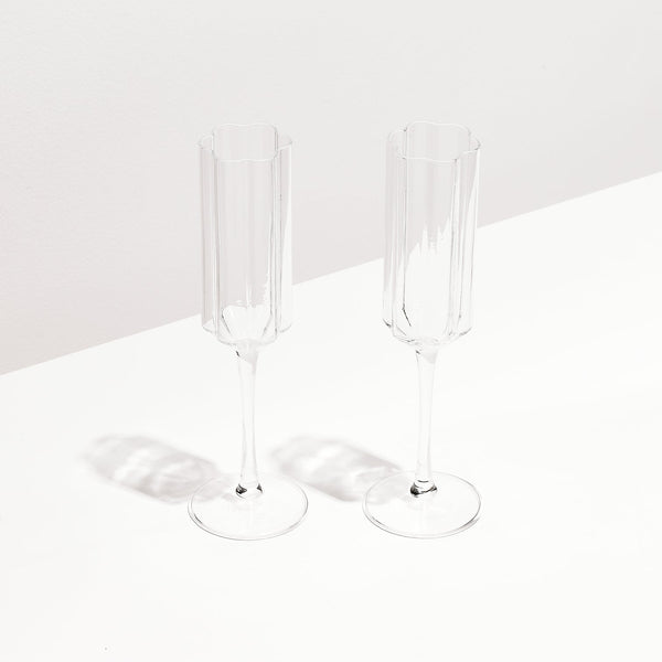 Wave Flute (Set of 2) - Clear