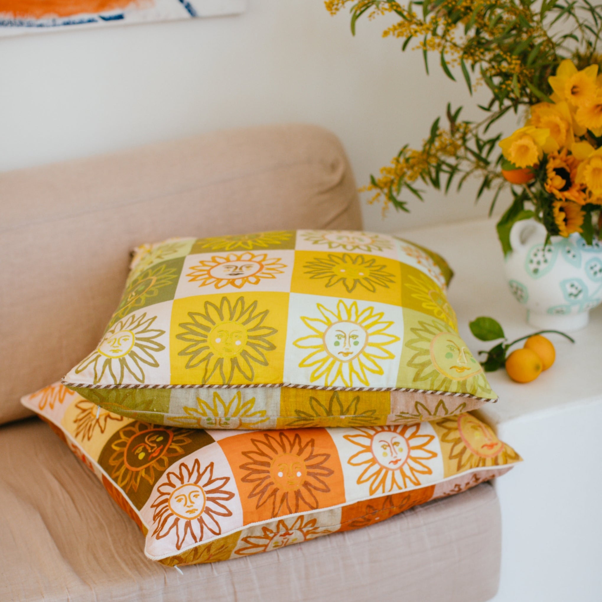 Sunrise Linen Cushion Jumbled
