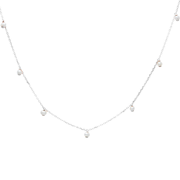 Pearl Trail Silver Necklace