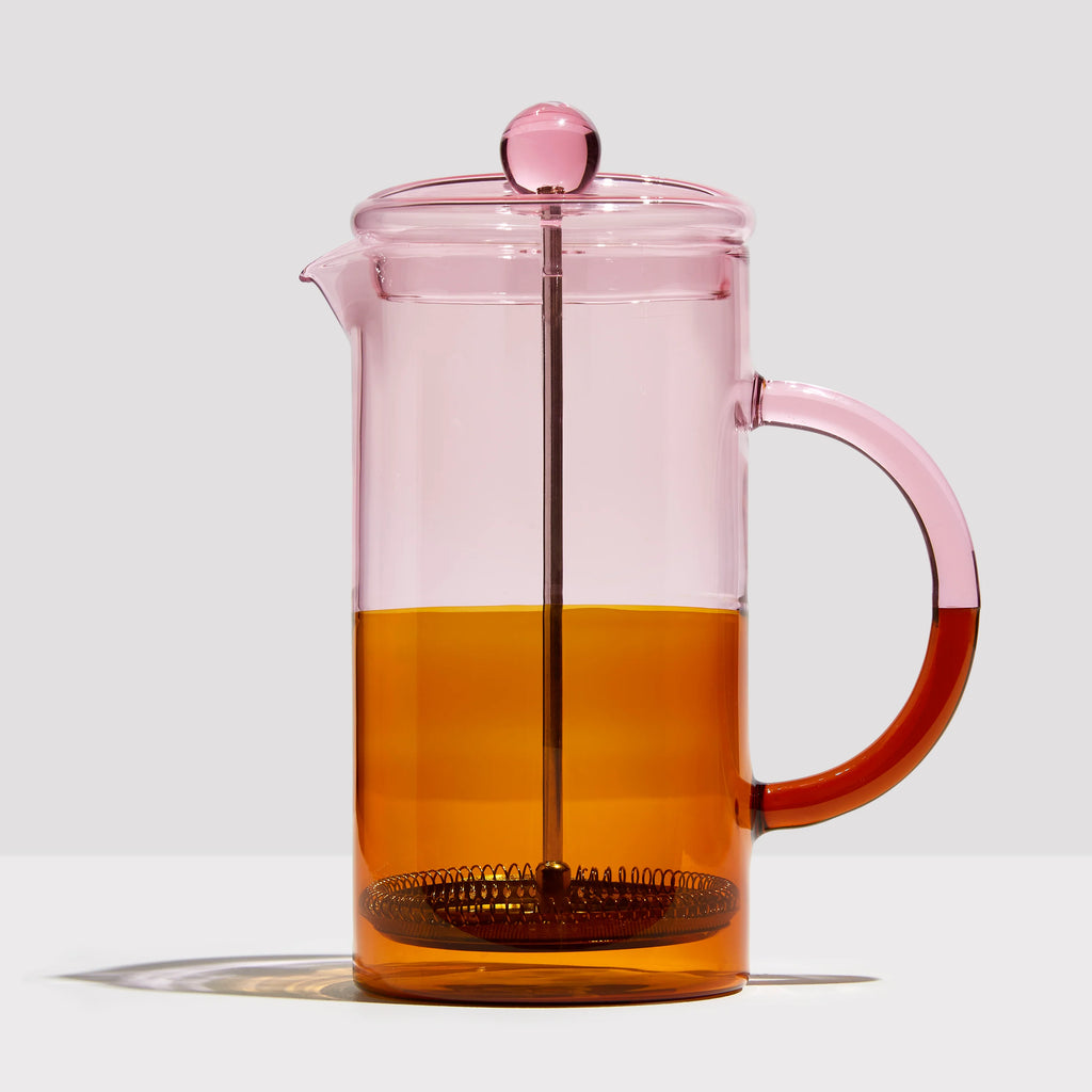 Pink + Amber Two Tone Coffee Plunger