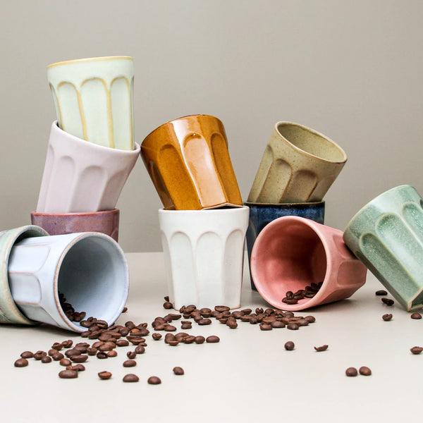 jumbled indigo love collectors ritual latte cup mug coffee ceramic australia mint pale green glaze
