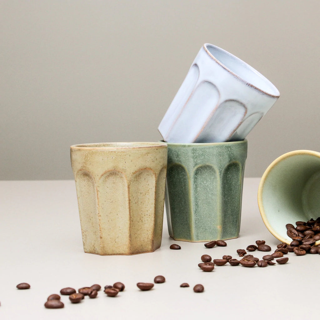 jumbled indigo love collectors ritual latte cup mug coffee ceramic australia pale blue glaze