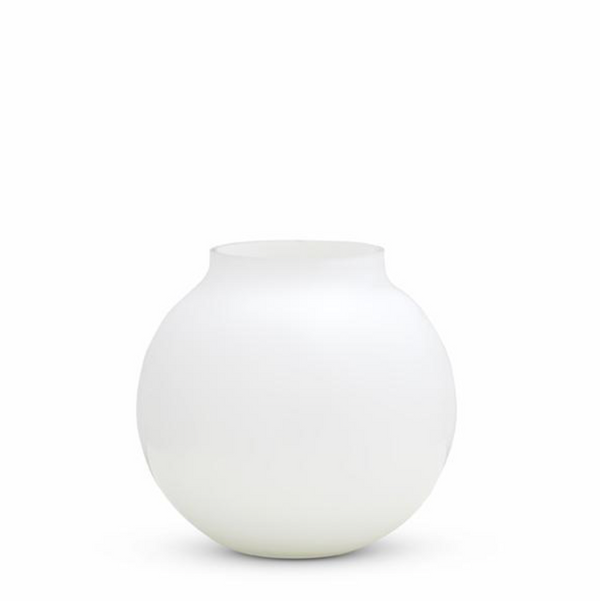 Opal Ball Vase - White M