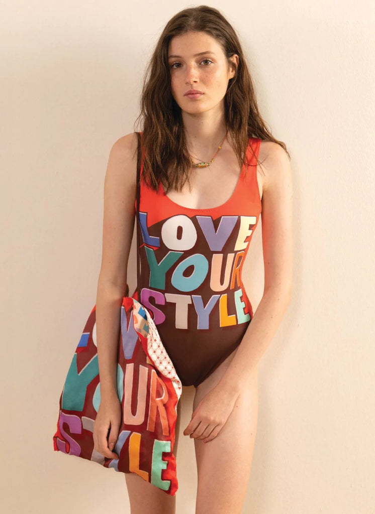 Lisa Printed Swimsuit - Love