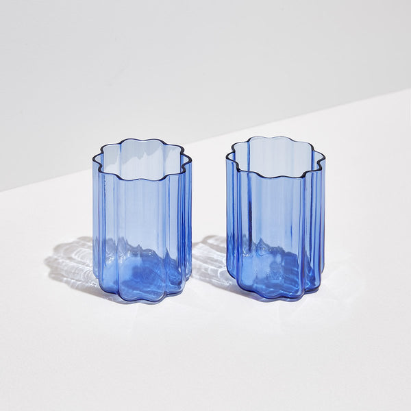Wave Glass (Set of 2) - Blue