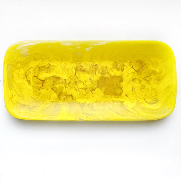 Long Platter - Yellow Swirl
