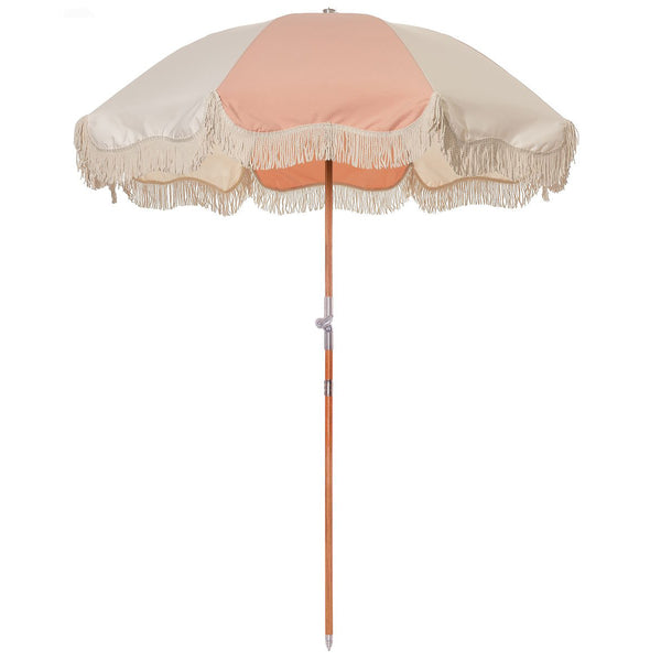 Premium Beach Umbrella - 70s Pink Panel